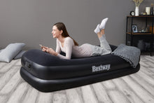 Load image into Gallery viewer, Bestway 67401 Tritech Airbed Twin Built-in AC pump, 75" x 38" x 18"/1.91m x 97cm x 46cm