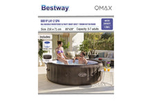 Load image into Gallery viewer, Bestway Lay-Z-Spa Bali MaxHold EnergySense UltraFit Smart AirJet 7 Brown Rattan Round Inflatable Spa - 6001P 85"x28"/2.16mx71cm