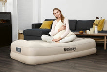 Load image into Gallery viewer, Bestway 67694 Tritech Airbed Twin Built-in AC Pump, 75" x 38" x 16.5"/1.91m x 97cm x 42cm
