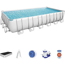 Load image into Gallery viewer, Bestway 56671 Portable Rectangular Swimming Pool16 ft. x 8 ft. x 4 ft.