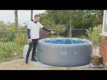 Load and play video in Gallery viewer, Bestway 60075 Lay-Z-Spa Santorini HydroJet Pro Hot Jacuzzi Spa, Dia 85" x Depth 31.5"