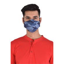 Load image into Gallery viewer, face masks Jova Camo Blue - JOVAJOVA-Fashion-Studio