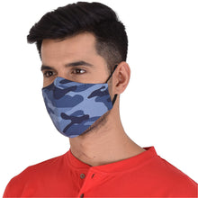 Load image into Gallery viewer, face masks Jova Camo Blue - JOVAJOVA-Fashion-Studio