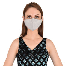 Load image into Gallery viewer, face masks Jova Designer Silver Glitter - JOVAJOVA-Fashion-Studio