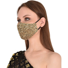 Load image into Gallery viewer, face masks Jova Designer Sparkling Gold - JOVAJOVA-Fashion-Studio