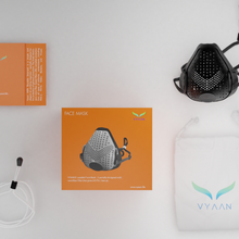 Load image into Gallery viewer, Vyaan HEPA Reusable Facemask - JOVAJOVA