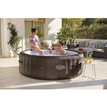 Load image into Gallery viewer, Bestway Lay-Z-Spa Bali MaxHold EnergySense UltraFit Smart AirJet 7 Brown Rattan Round Inflatable Spa - 6001P 85"x28"/2.16mx71cm
