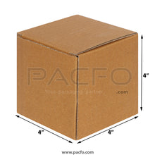 Load image into Gallery viewer, 3-ply Corrugated Box 4x4x4 Inches (10 Pcs)
