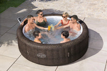 Load image into Gallery viewer, Bestway Lay-Z-Spa Bali MaxHold EnergySense UltraFit Smart AirJet 7 Brown Rattan Round Inflatable Spa - 6001P 85"x28"/2.16mx71cm
