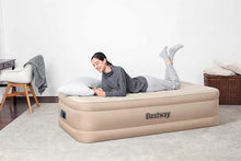 Load image into Gallery viewer, Bestway 69048 Fortech Airbed Twin Built-in AC pump, 75&quot; x 38&quot; x 18&quot;/1.91m x 97cm x 46cm
