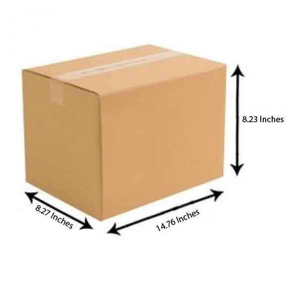 3-ply Corrugated Box 14.76 x 8.27 x 8.23 Inches (10 Pcs)