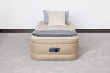 Load image into Gallery viewer, Bestway 69048 Fortech Airbed Twin Built-in AC pump, 75&quot; x 38&quot; x 18&quot;/1.91m x 97cm x 46cm
