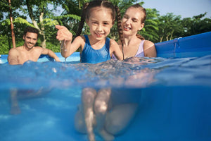 Bestway 56411 Portable Swimming Pool 9.10 ft X 6.7 ft X 2.16 ft