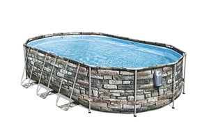 Bestway 56719 Above Ground Portable Jet Pool 20ft x 12ft x 4ft