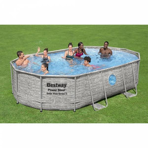 Bestway 56714 Portable Swimming Pool Size-14ft x 8.20ft x 3.5ft