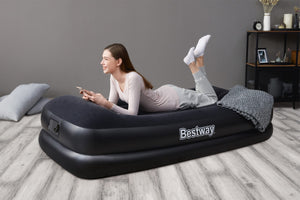 Bestway 67401 Tritech Airbed Twin Built-in AC pump, 75" x 38" x 18"/1.91m x 97cm x 46cm