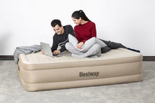 Load image into Gallery viewer, Bestway 69050 Fortech Airbed Queen Built-in AC pump, 80&quot; x 60&quot; x 18&quot;/2.03m x 1.52m x 46cm

