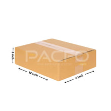 Load image into Gallery viewer, 3-ply Corrugated Box 12X6X3 INCHES (10 Pcs}
