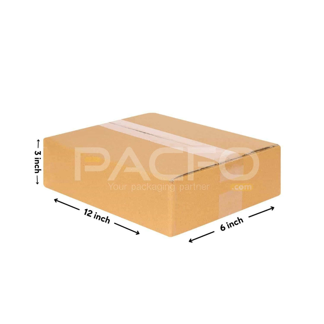 3-ply Corrugated Box 12X6X3 INCHES (10 Pcs}