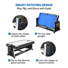 Load image into Gallery viewer, 4-in-1 Multi-Functional 7ft MDF Pool Billiard Table: Air Hockey, Table Tennis, and Dining Table
