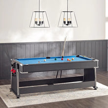 Load image into Gallery viewer, 4-in-1 Multi-Functional 7ft MDF Pool Billiard Table: Air Hockey, Table Tennis, and Dining Table
