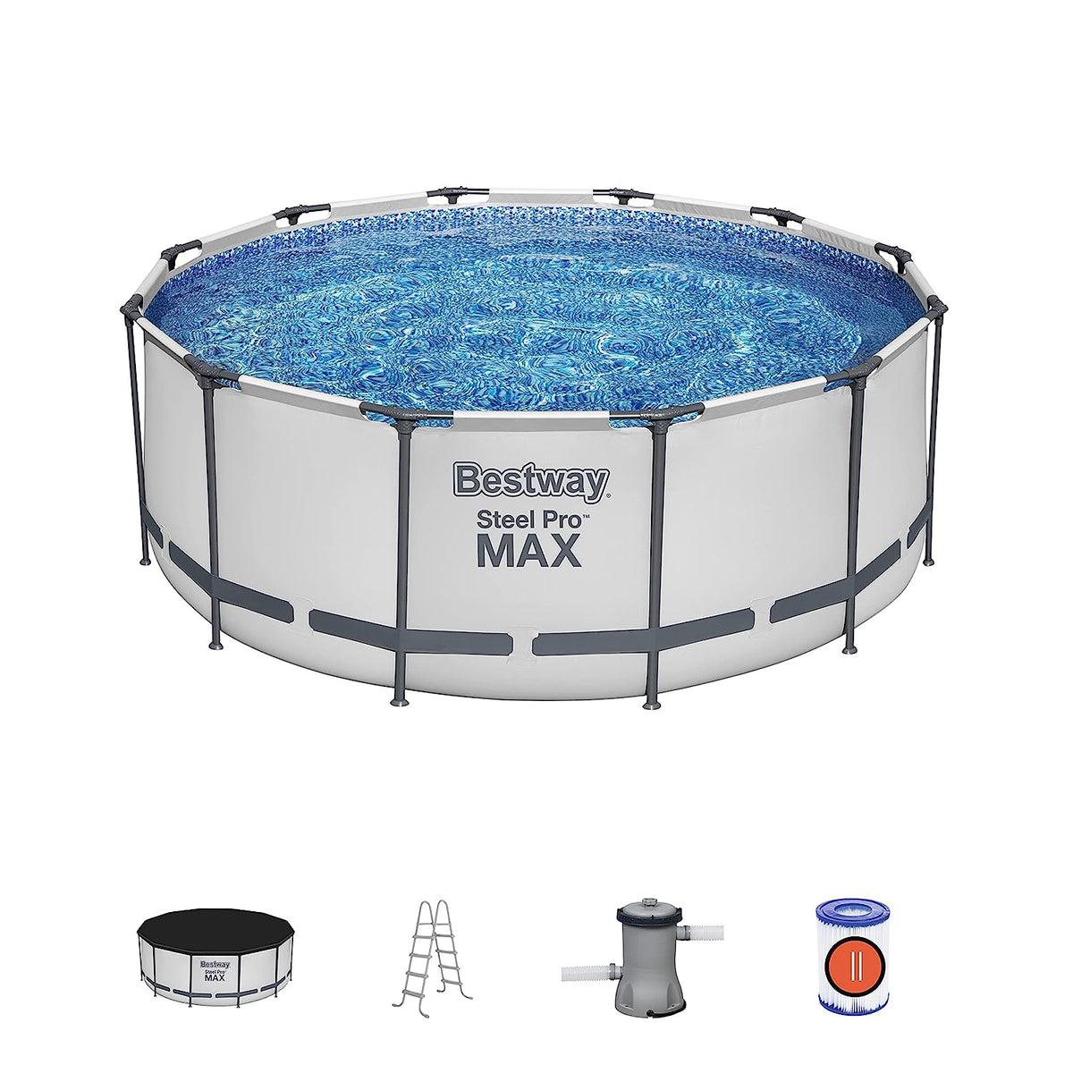 Bestway 56420 Portable Swimming Pool 12 ft x 4 ft / 3.66m x 1.22m Pool ...