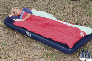 Bestway 67001 74 x 39 x 8.5-inch Easy Inflate Flocked Twin Air Bed