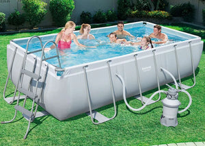 Bestway 56671 Portable Rectangular Swimming Pool16 ft. x 8 ft. x 4 ft.