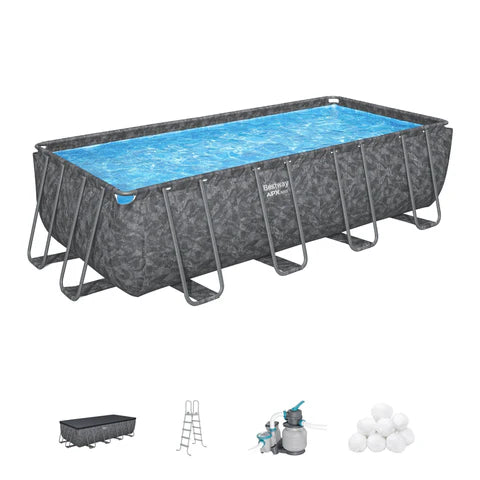Bestway 561KA Bestway® APX 365 18 Ft x 9 Ft x 4.3 Ft Above Ground Pool Set Rectangular