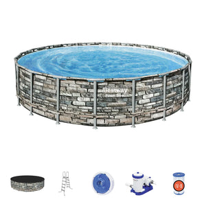 Bestway 56889 Above Ground Portable Swimming Pool 22ft X 4.3 ft