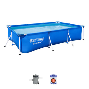 Bestway 56411 Portable Swimming Pool 9.10 ft X 6.7 ft X 2.16 ft