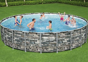 Bestway 56889 Above Ground Portable Swimming Pool 22ft X 4.3 ft