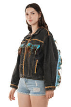 Load image into Gallery viewer, Jova Denim Jacket For Women&#39;s C Shiny Mix Denim Jacket
