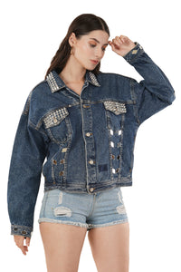 Jova Denim Jacket For Women's B Vintage Loose Denim Jacket Fashion