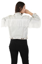 Load image into Gallery viewer, Jova Denim Jacket For Women&#39;s E Light blue rhinestone denim jacket.
