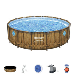 Bestway 56725 Power Steel Swim Vista Series Pool Set 16ft X 4ft
