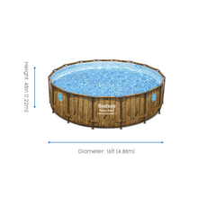 Load image into Gallery viewer, Bestway 56725 Power Steel Swim Vista Series Pool Set 16ft X 4ft
