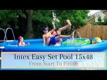 Load and play video in Gallery viewer, Bestway 57316 Fast Set Inflatable Portable Swimming Pool 15 ft x 2.75 ft
