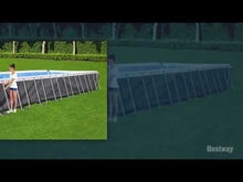 Load and play video in Gallery viewer, Bestway 56474 Power Steel 24&#39; X 12&#39; X 52&quot; Above Ground Pool Set
