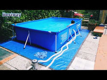 Load and play video in Gallery viewer, Bestway® 56217 My First Frame Pool Portable Above Ground Swimming Pool for Kids 4ft x 4ft x 1ft.

