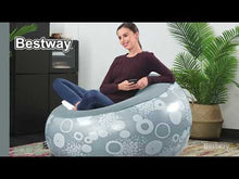 Load and play video in Gallery viewer, Bestway 75081 Poshpod Air Chair 42&quot; x 40&quot; x 24&quot;/1.07m x 1.02m x 61cm.
