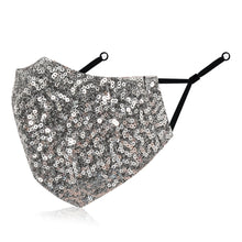 Load image into Gallery viewer, face masks Jova Designer Sparkling Silver - JOVAJOVA-Fashion-Studio
