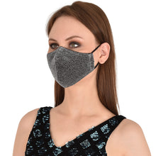 Load image into Gallery viewer, face masks Jova Designer Black Glitter - JOVAJOVA-Fashion-Studio
