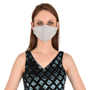 face masks Jova Designer Silver Glitter - JOVAJOVA-Fashion-Studio