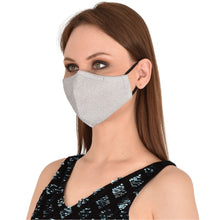 Load image into Gallery viewer, face masks Jova Designer Silver Glitter - JOVAJOVA-Fashion-Studio

