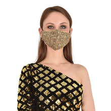 Load image into Gallery viewer, face masks Jova Designer Sparkling Gold - JOVAJOVA-Fashion-Studio
