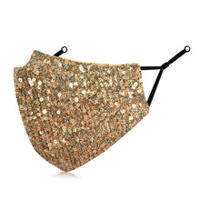 Load image into Gallery viewer, face masks Jova Designer Sparkling Gold - JOVAJOVA-Fashion-Studio

