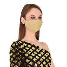 Load image into Gallery viewer, face masks Jova Designer Golden Glitter - JOVAJOVA-Fashion-Studio
